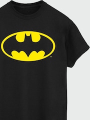 Brands In Black Mens Batman Official Logo T-Shirt - Image 3 of 3