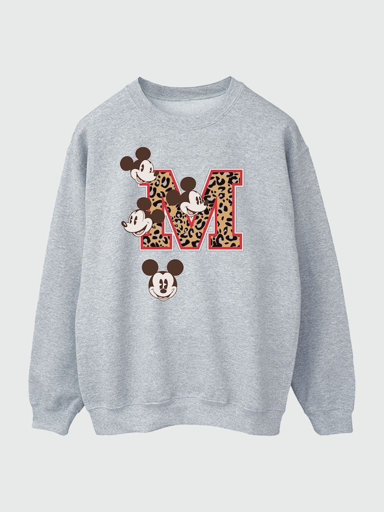 Brands In Grey Mickey Mouse M Faces Women Heather Sweatshirt - Image 2 of 3