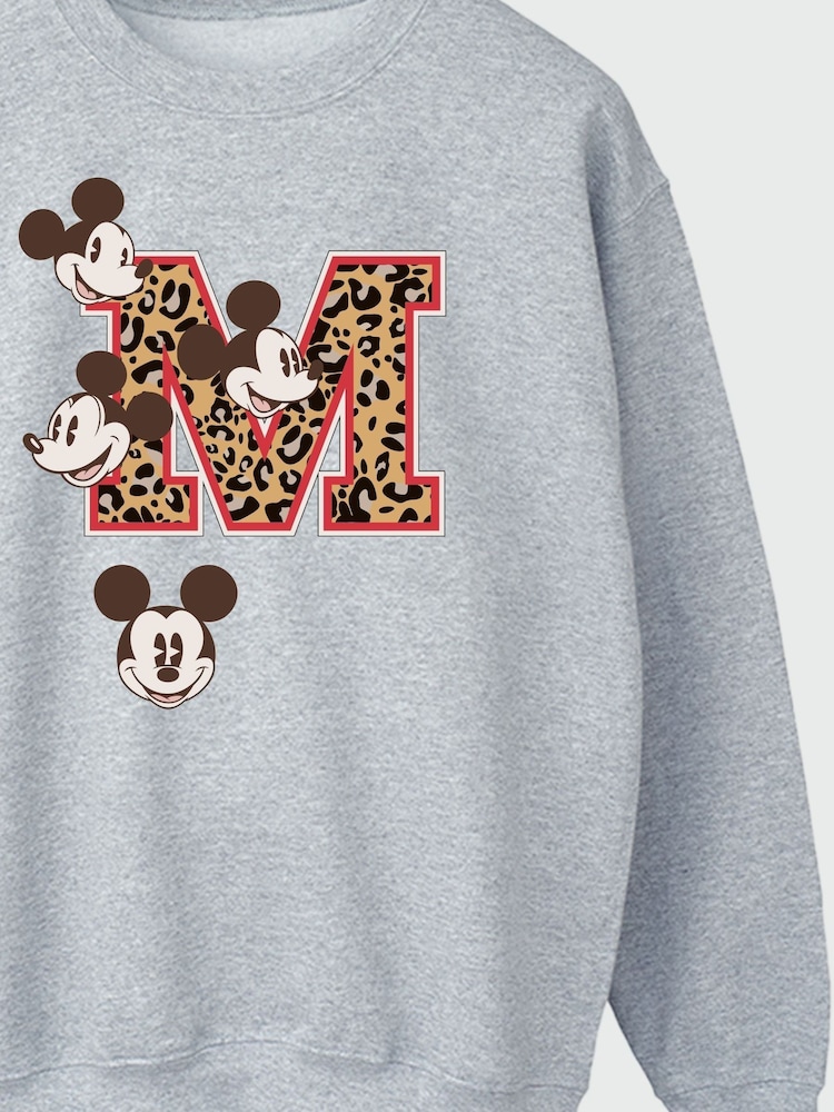 Brands In Grey Mickey Mouse M Faces Women Heather Sweatshirt - Image 3 of 3