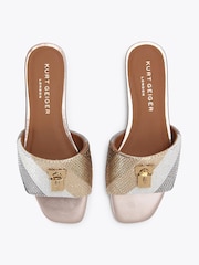 Kurt Geiger London Metallic Brixton Flat Sandals - Image 2 of 5