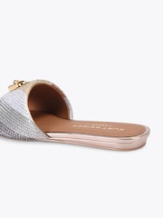 Kurt Geiger London Metallic Brixton Flat Sandals - Image 3 of 5