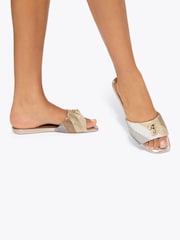 Kurt Geiger London Metallic Brixton Flat Sandals - Image 5 of 5