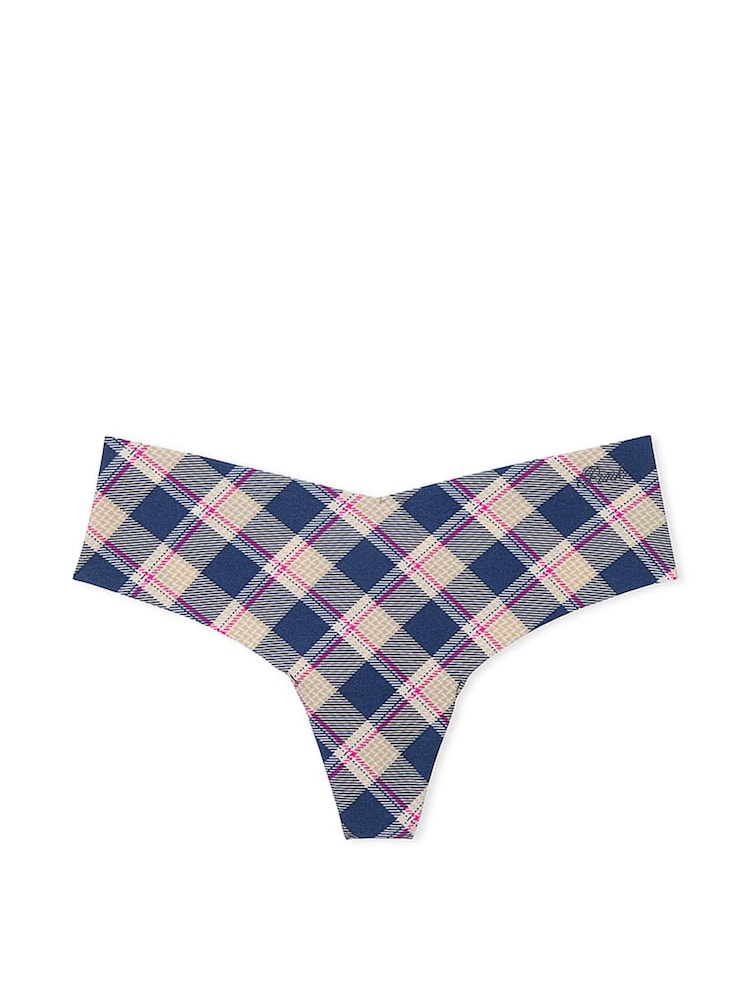 Victoria's Secret PINK Blue Navy Plaid Print Thong Knickers - Image 3 of 3 Victoria's Secret PINK Blue Navy Plaid Print Thong Knickers - Image 3 of 3