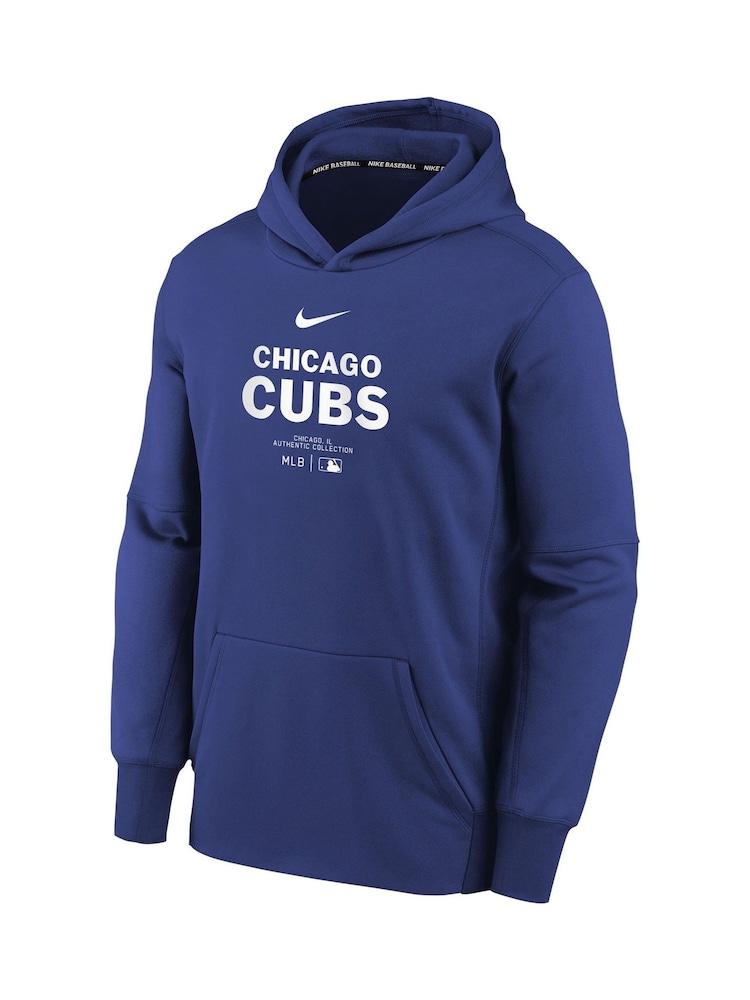 Fanatics Youth Blue Chicago Cubs Practice Graphic Therma Hoodie - Image 2 of 3