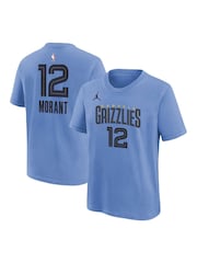 Fanatics Youth Blue 100% Cotton Memphis Grizzlies Statement Name And Number T-Shirt Ja Morant - Image 1 of 3