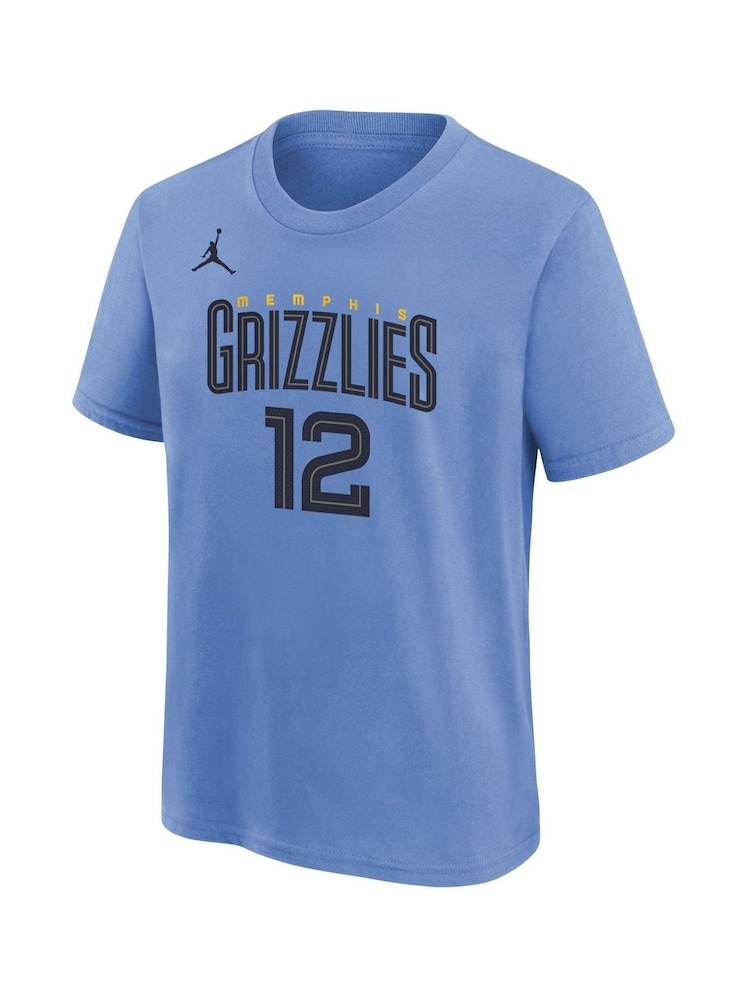 Fanatics Youth Blue 100% Cotton Memphis Grizzlies Statement Name And Number T-Shirt Ja Morant - Image 2 of 3