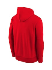 Sudadera con capucha con gráfico Therma roja de Cleveland Guardians Practice para jóvenes de Fanatics - Imagen 3 de 3