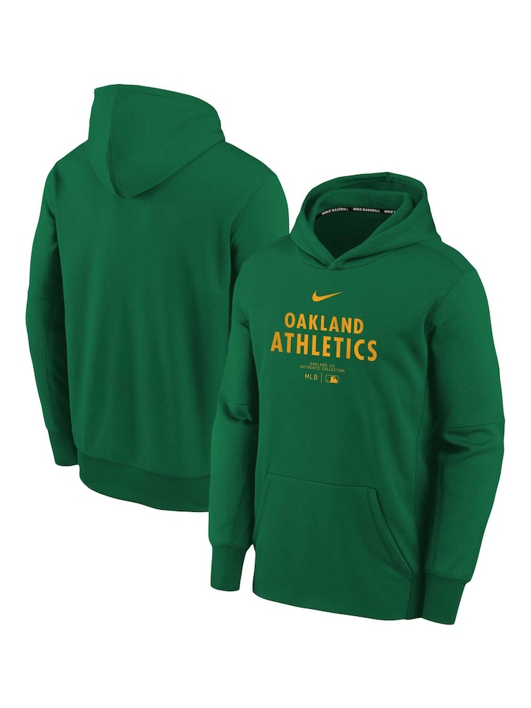 Fanatics Youth Green Oakland Athletics Practice Graphic Therma Hoodie - Image 1 of 3