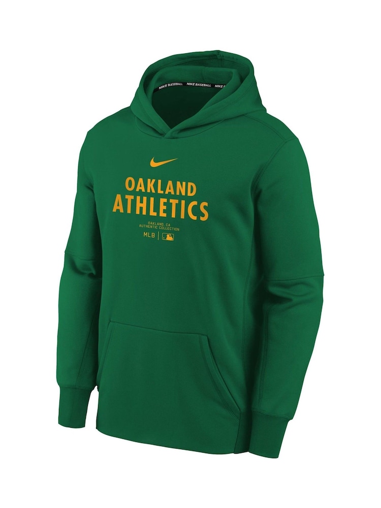 Fanatics Youth Green Oakland Athletics Practice Graphic Therma Hoodie - Image 2 of 3