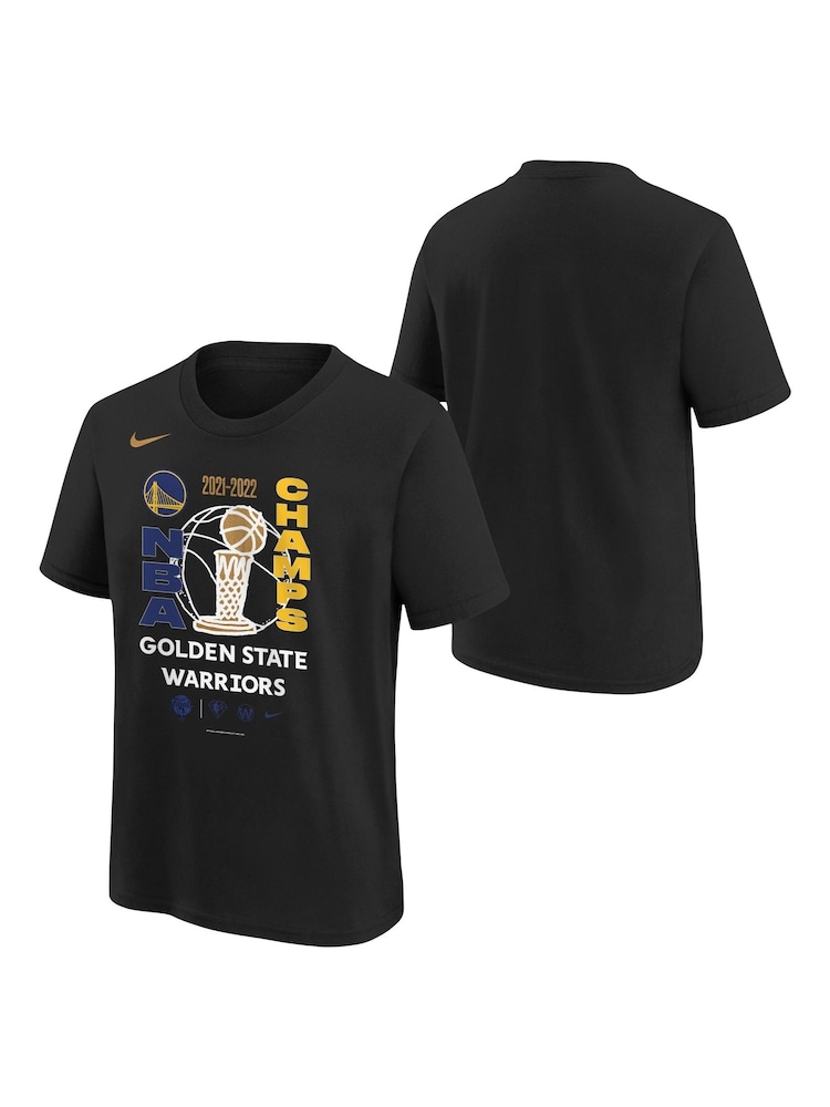 Fanatics Youth Gold State Warriors NBA Finals 2022 Locker Room 100% Cotton T-Shirt - Image 1 of 3