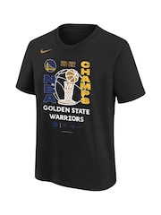 Fanatics Youth Gold State Warriors NBA Finals 2022 Locker Room 100% Cotton T-Shirt - Image 2 of 3
