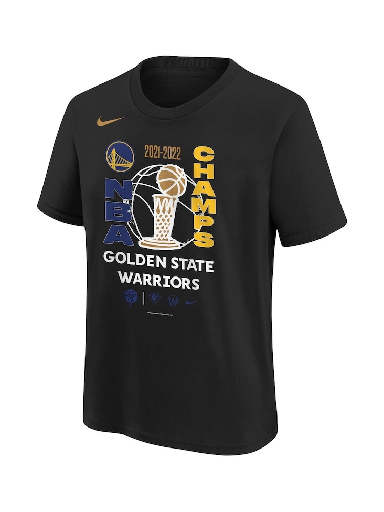 Fanatics Youth Gold State Warriors NBA Finals 2022 Locker Room 100% Cotton T-Shirt - Image 2 of 3