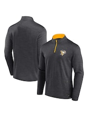 Fanatics Grey Pittsburgh Penguins Quarter Zip Top - Image 1 of 3