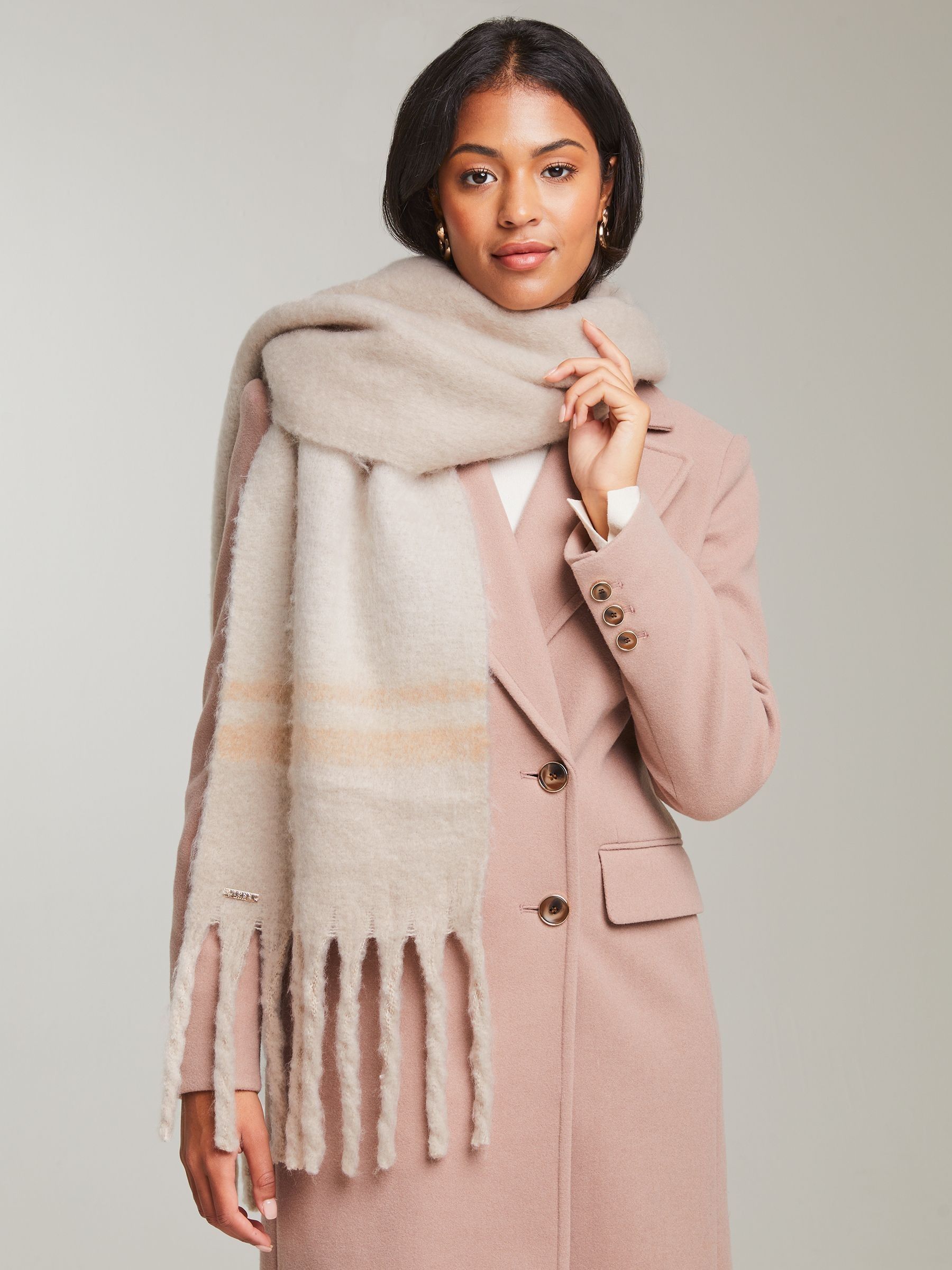 Buy Lipsy Camel Super Soft Brushed Oversized Scarf from the