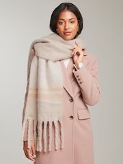 Lipsy Camel Super Soft Brushed Oversized Scarf - Image 3 of 4