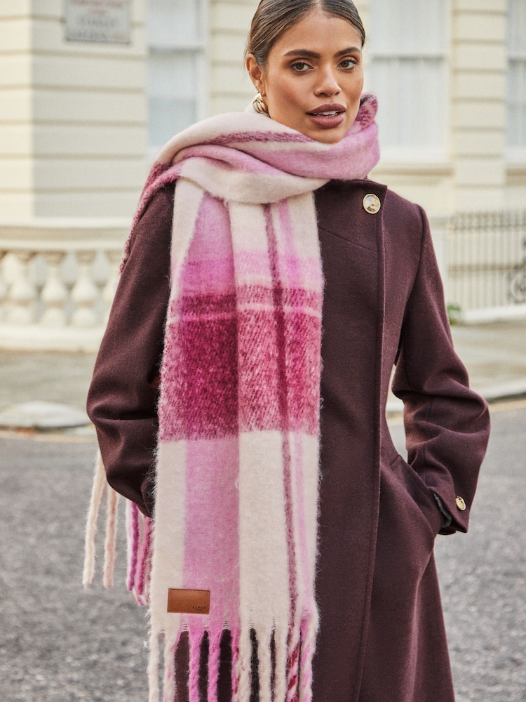 Lipsy Super Soft Check Brushed Scarf - Изображение 4 из 4