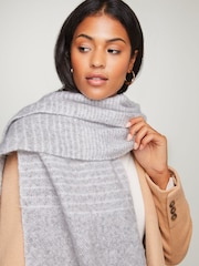 Lipsy Grey Super Soft Brushed Oversized Scarf - Image 2 of 4