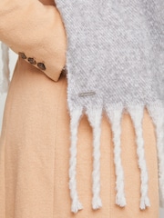 Lipsy Grey Super Soft Brushed Oversized Scarf - Image 4 of 4