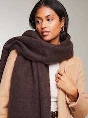 Lipsy Brown Super Soft Brushed Oversized Scarf - Image 2 of 4
