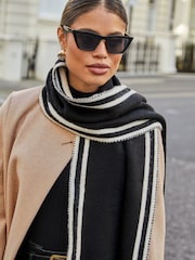 Lipsy Cosy Monochrome Reversible Scarf - Изображение 2 из 4