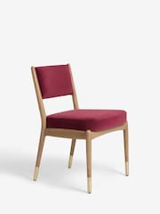 Set of 2 Soft Velvet Cranberry Red Flinton Dining Chairs - Image 5 of 8