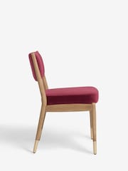 Set of 2 Soft Velvet Cranberry Red Flinton Dining Chairs - Image 6 of 8