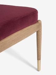 Set of 2 Soft Velvet Cranberry Red Flinton Dining Chairs - Image 8 of 8