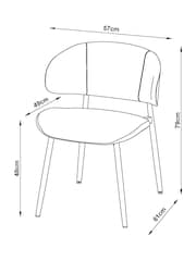 Set of 2 Relaxed Chenille Olive Green Bryer Dining Chairs - Image 4 of 9