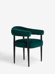 Set of 2 Soft Velvet Juniper Aire Black Leg Dining Chairs - Image 5 of 9