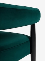 Set of 2 Soft Velvet Juniper Aire Black Leg Dining Chairs - Image 8 of 9