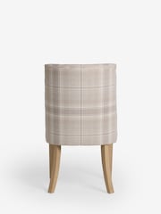 Set of 2 Versatile Check Nevis Light Natural Wolton Collection Luxe Dining Chairs - Image 8 of 9