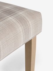 Set of 2 Versatile Check Nevis Light Natural Wolton Collection Luxe Dining Chairs - Image 9 of 9