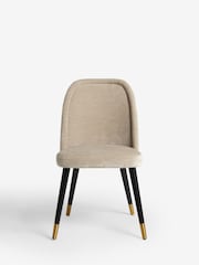 Set of 2 Relaxed Chenille Light Natural Anja Dining Chairs - Image 5 of 9