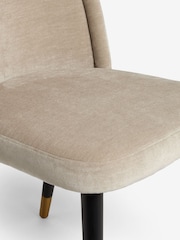 Set of 2 Relaxed Chenille Light Natural Anja Dining Chairs - Image 6 of 9