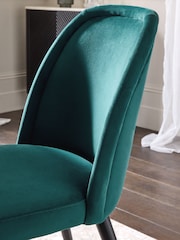 Set of 2 Soft Velvet Juniper Anja Dining Chairs - Image 2 of 9