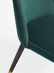 Set of 2 Soft Velvet Juniper Anja Dining Chairs - Image 7 of 9