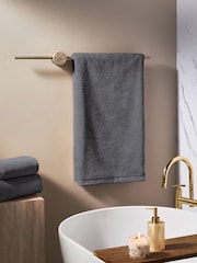 Charcoal Grey Luxury Spa Collection Luxe 100% Cotton Towel - Image 2 of 5