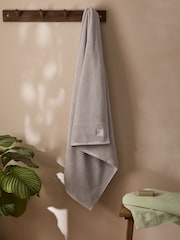 self. Grey Supersoft Towel 100% Cotton - Image 2 of 2