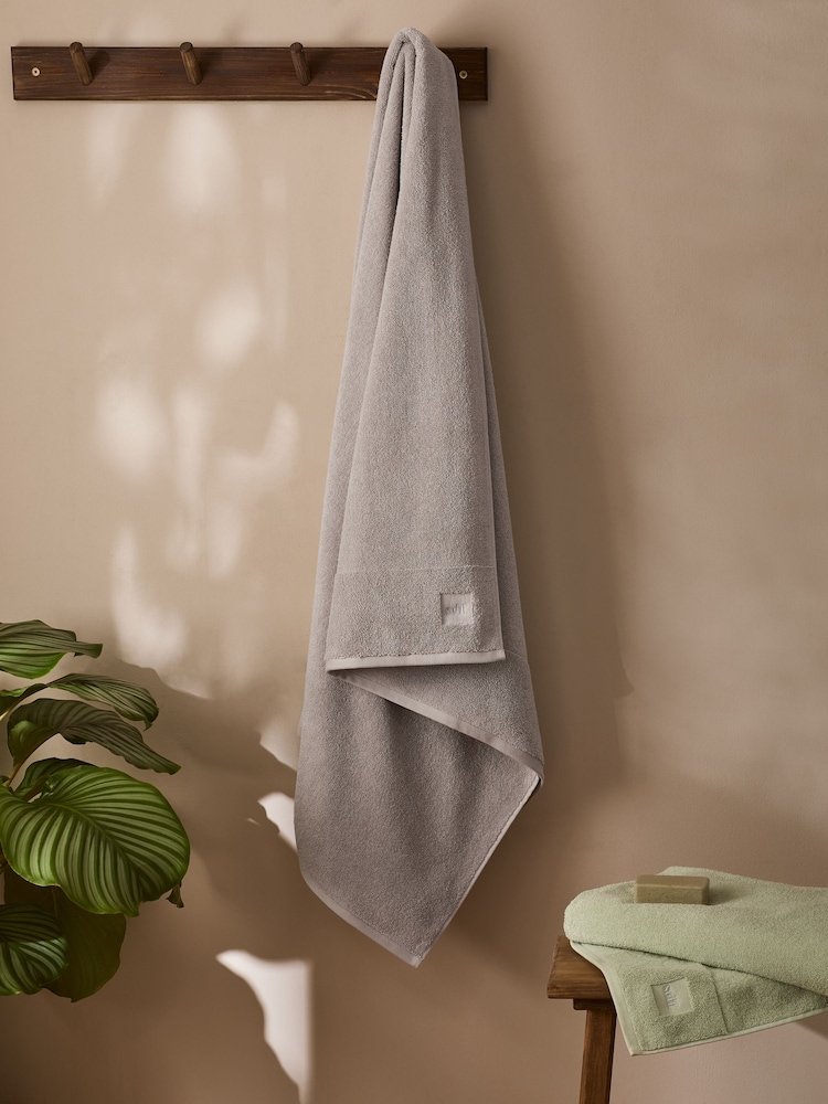self. Grey Supersoft Towel 100% Cotton - Image 2 of 2
