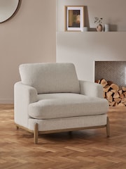 Casual Boucle Light Natural Ellison Snuggle Chair - Image 1 of 1
