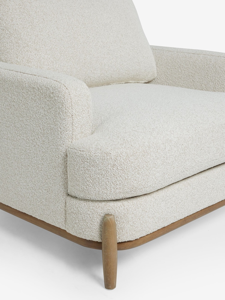 Casual Boucle Light Natural Ellison Snuggle Chair - Image 10 of 10