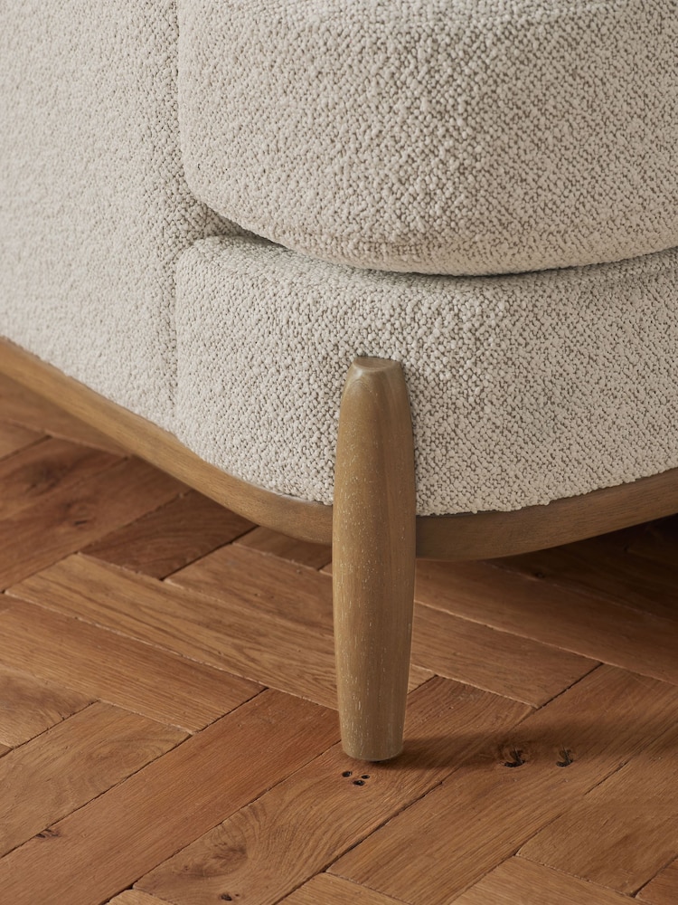 Casual Boucle Light Natural Ellison Snuggle Chair - Image 2 of 10