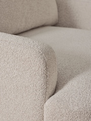 Casual Boucle Light Natural Ellison Snuggle Chair - Image 5 of 10