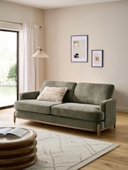 Fine Chenille Sage Green Ellison 3 Seater Sofa - Image 1 of 9