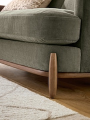 Fine Chenille Sage Green Ellison 3 Seater Sofa - Image 2 of 9