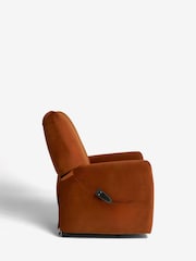 Soft Velvet Rust Brown Jaxon Riser Recliner Armchair - Image 10 of 11