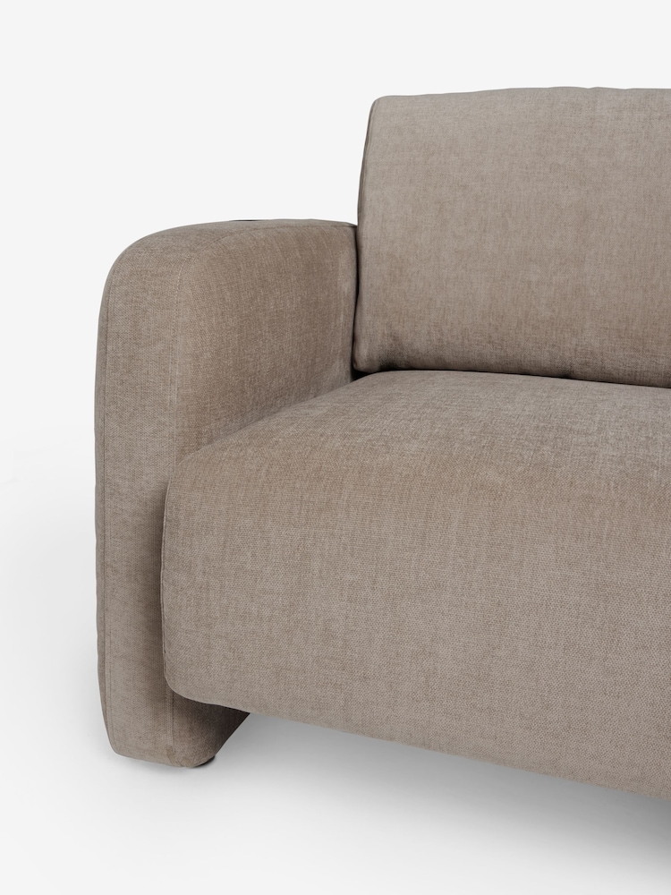 Fine Chenille Mink Brown Arden 3 Seater Sofa - Image 9 of 9