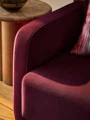 Soft Velvet Cranberry Red Arden 3 Seater Sofa - Image 2 of 8