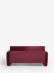 Soft Velvet Cranberry Red Arden 3 Seater Sofa - Image 6 of 8