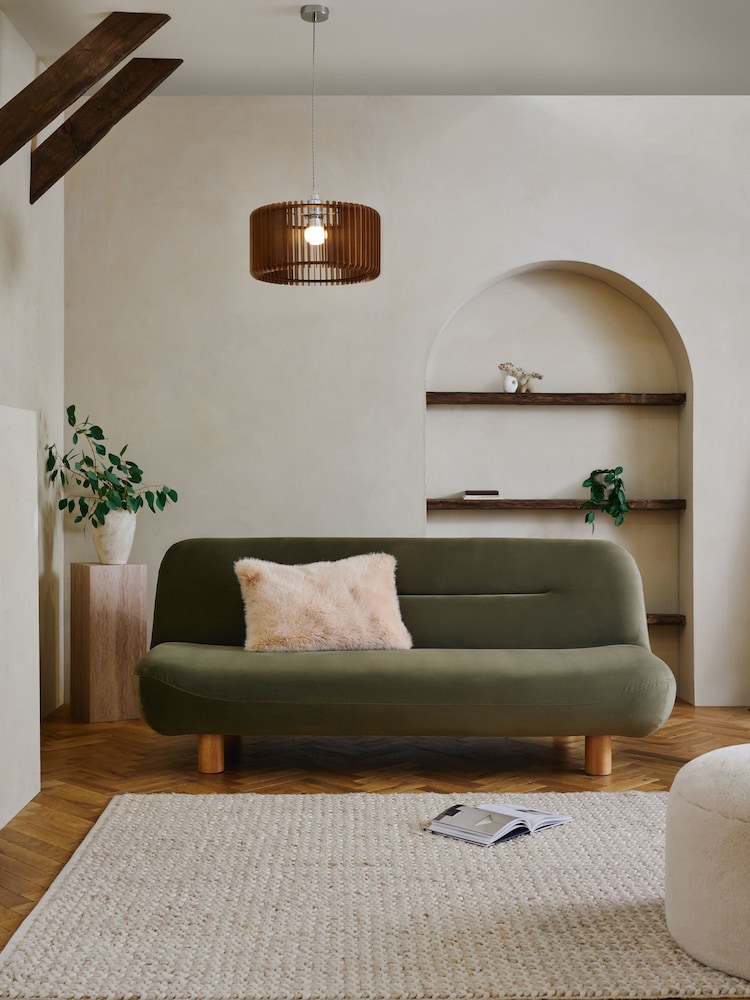 Soft Velvet Sage Green Otis Sofa Bed - Image 1 of 11